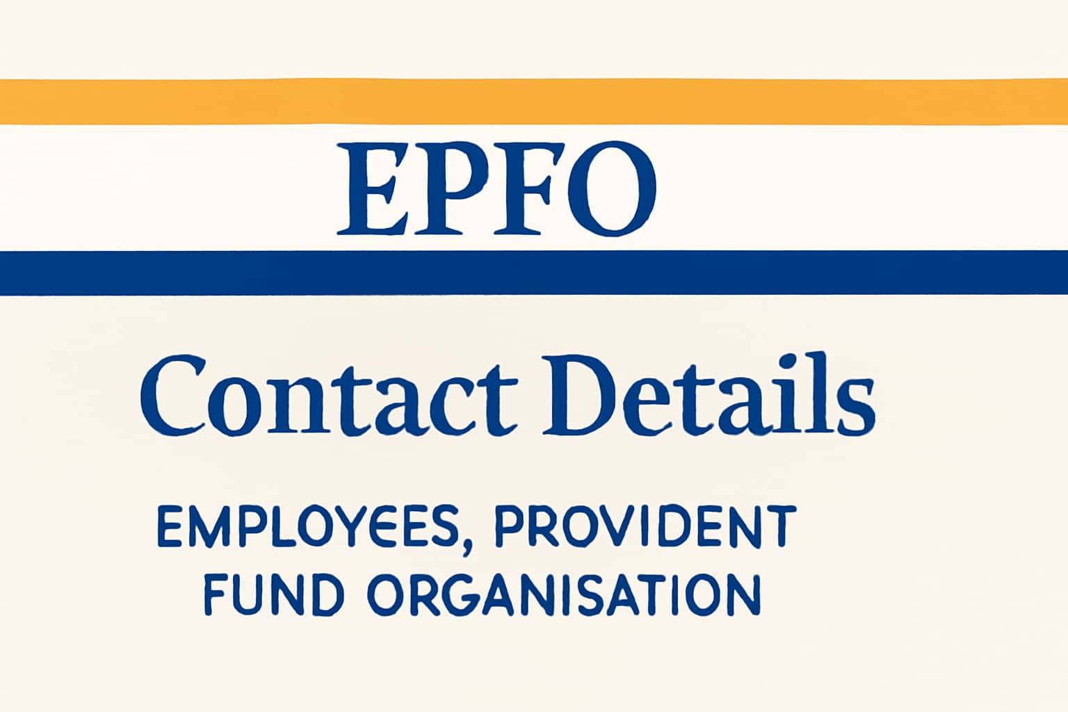 EPFO Contact Details